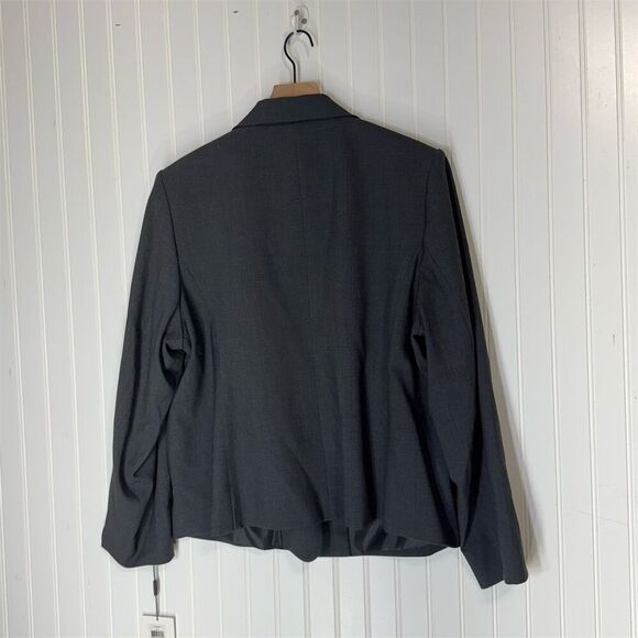 NWT Calvin Klein Plus Size Blazer 20 Gray One Button Suit Jacket Workwear Career - Picture 3 of 9